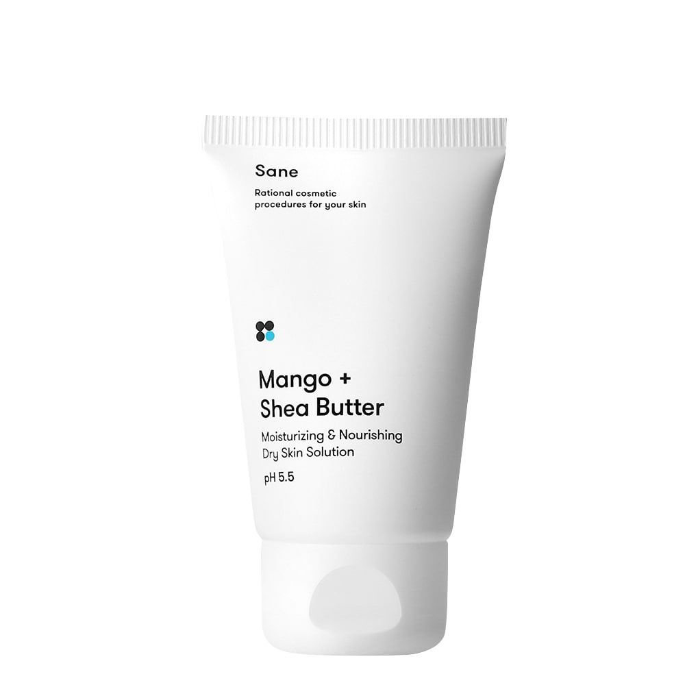 Krem do suchej skóry twarzy z olejem mango + shea Sane 40 ml